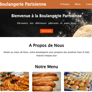 Site vitrine boulangerie